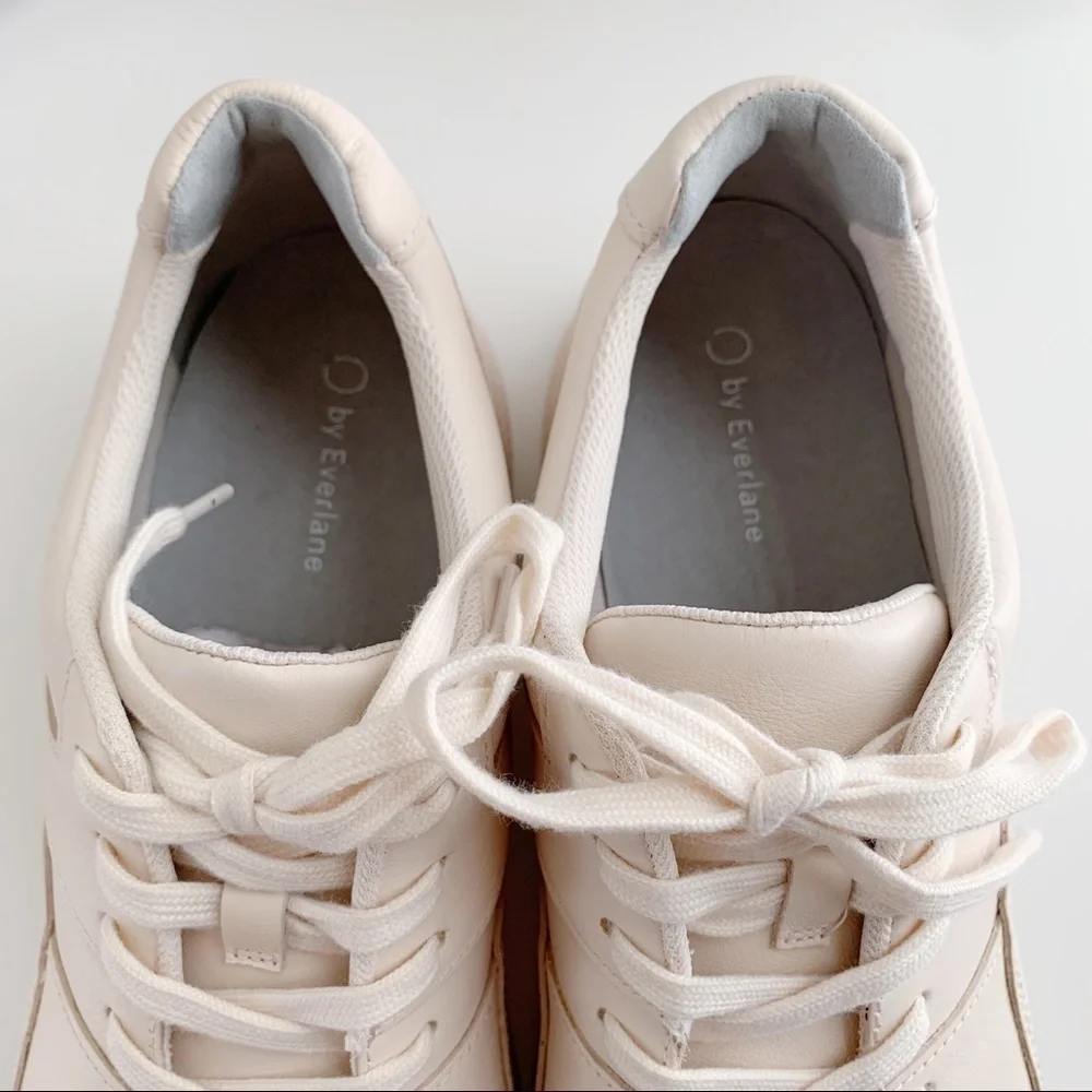 NWR Everlane The Trainer Leather Lace Up Sneaker in Blush Pink,‎ Size 13.5